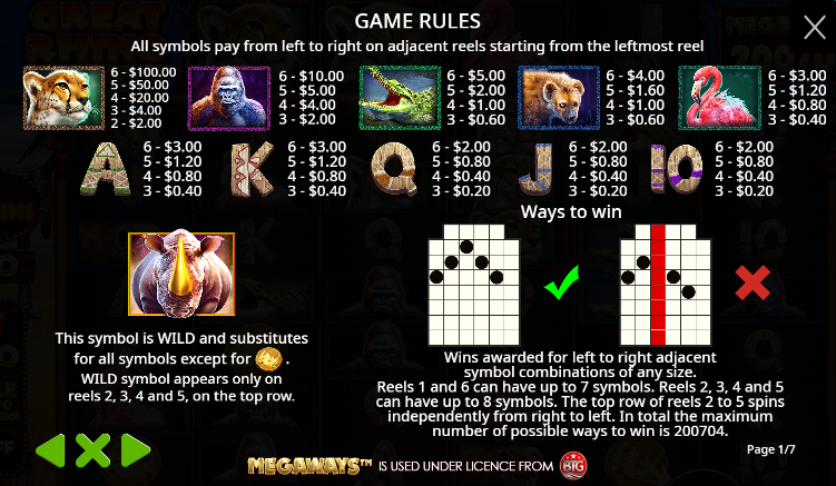 Great Rhino Megaways (Pragmatic Play) Image 2